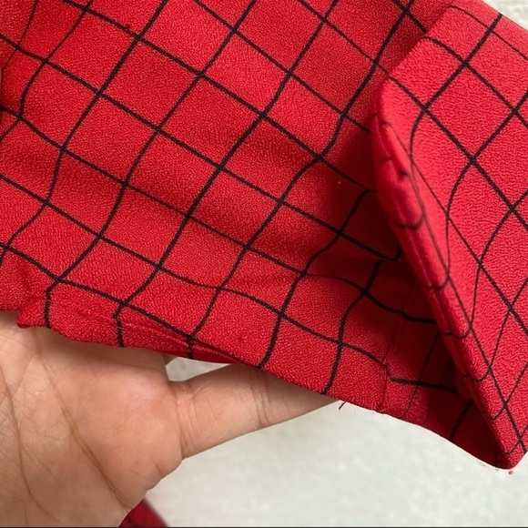 𝅺vtg 6 Lanvin dress couture gingham square vintage silk checkered pinup 60s 70s - Picture 11 of 16